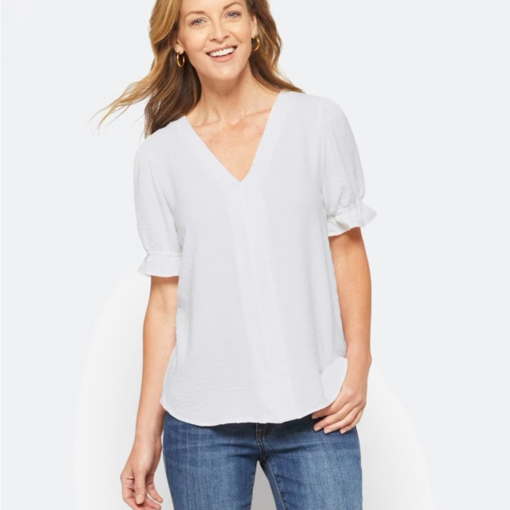 West Kei Camryn Clip Dot Top White Size XL